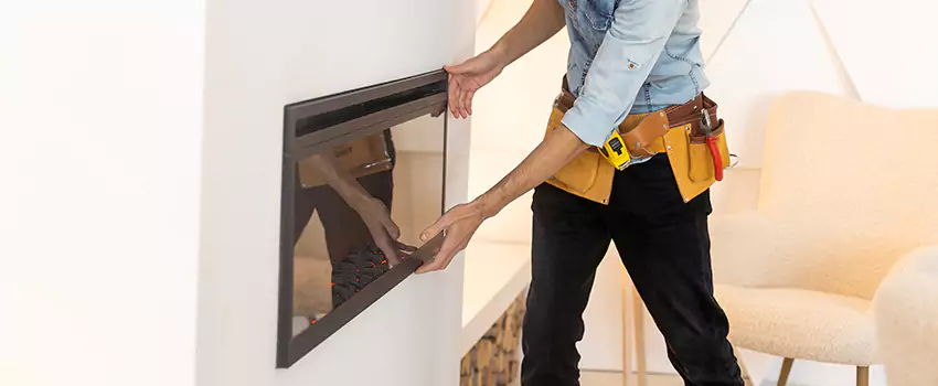 Metal Fireplace Installation in Mission, Texas