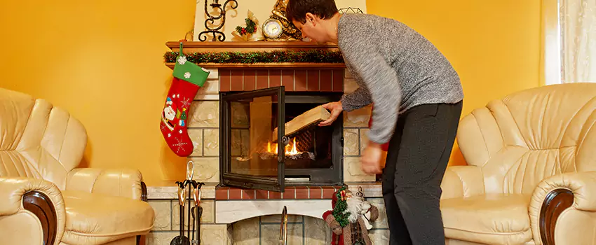 Rusted Metal Fireplace Restoration in Mission, Texas
